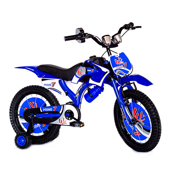 Bicimoto Wuilpy Bicicleta Rin 16 Diseño Moto Wuilpy para niños de 4 a 6 años Color Azul