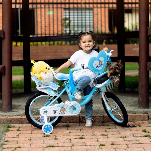 Bicicleta para niñas de 4 años rin 16 azul. Wuilpy Bike.