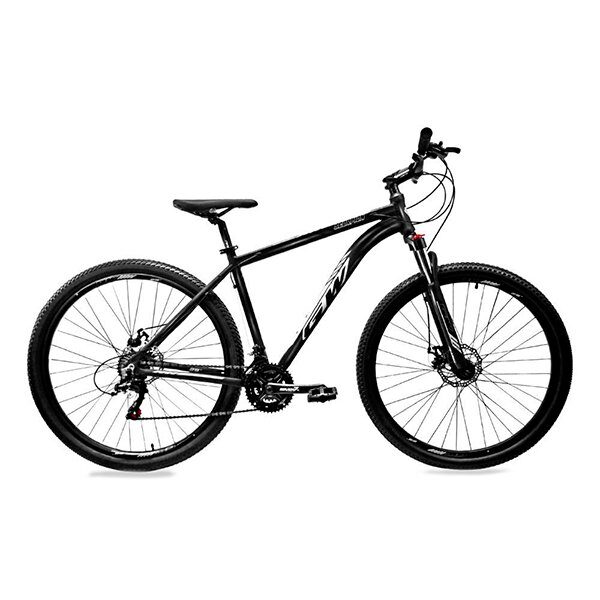 Bicicleta Rin 29 En Aluminio Marca GW Modelo Scorpion, 7 Velocidades color Negro Brillante Blanco
