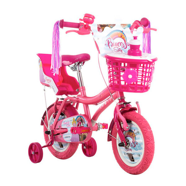 Bicicleta Para Niñas GW Rin 12 Princess Story 2 A 5 Años Azul. Wuilpy Bike.