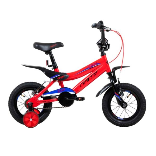 Bicicleta para niños GW Rin 12 TXT 650, Rojo Brillante Negro. accesorios. Wuilpy Bike.