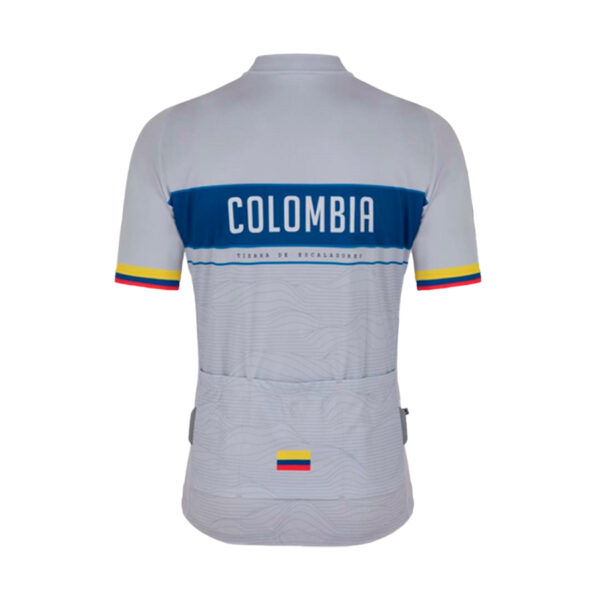 Jersey de ciclismo para hombre Gw. Gris. Modelo Colombia. Wuilpy Bike.