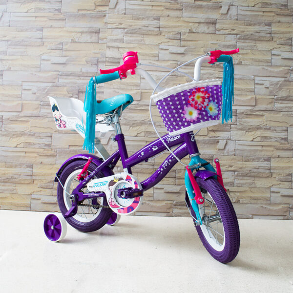 Bicicleta para niñas de 2 a 5 años rin 12 Palace. Morado. Wuilpy Bike.