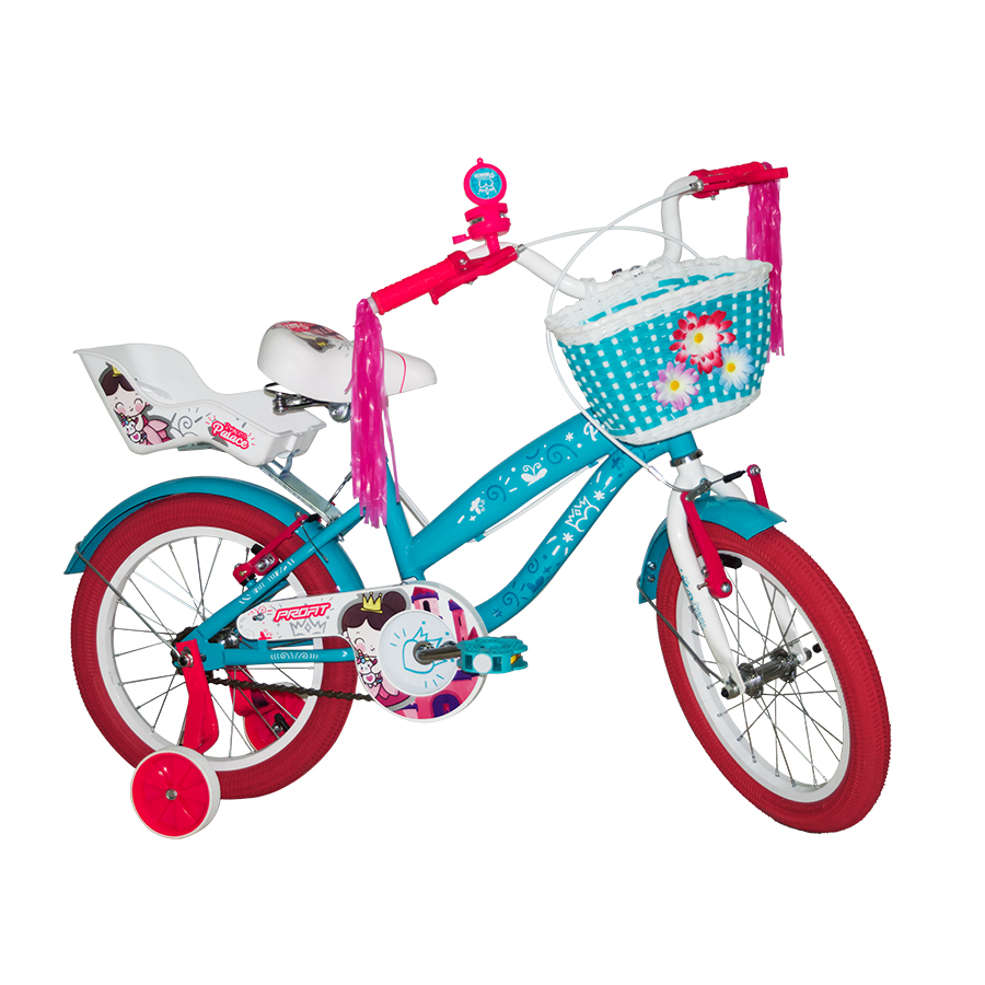 Bicicleta para niñas rin 16 princess 4 6 años Wuilpy azul GENERICO
