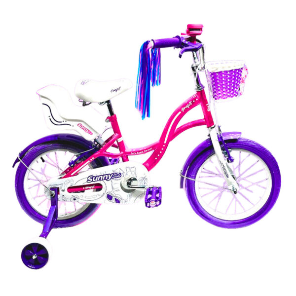Bicicleta para niñas rin 16 Sunny, para niñas de 4 a 6 años rosada. Wuilpy Bike.