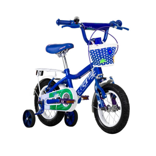 Bicicleta para niñas de 2 años rin 12 Gw Fairy. Azul metalizado. Wuilpy Bike.