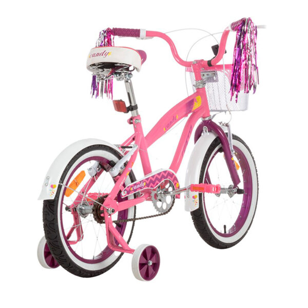 Bicicleta para niñas rin 16 Gw Candy rosado con morado. Wuilpy Bike.