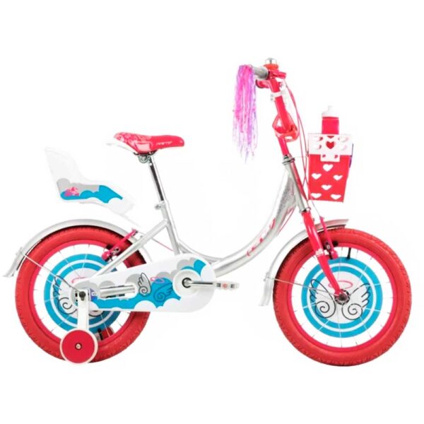 Bicicleta rin 16 Gw Angel para niñas de 4 a 6 años. Wuilpy Bike. Gris perlado.