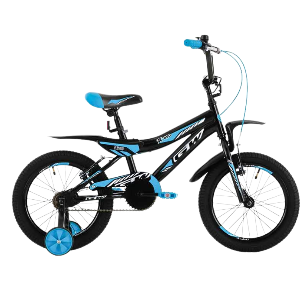 Bicicleta para niños rin 16 GW TXT 650, con ruedas auxiliares, marco en acero. Wuilpy Bike.
