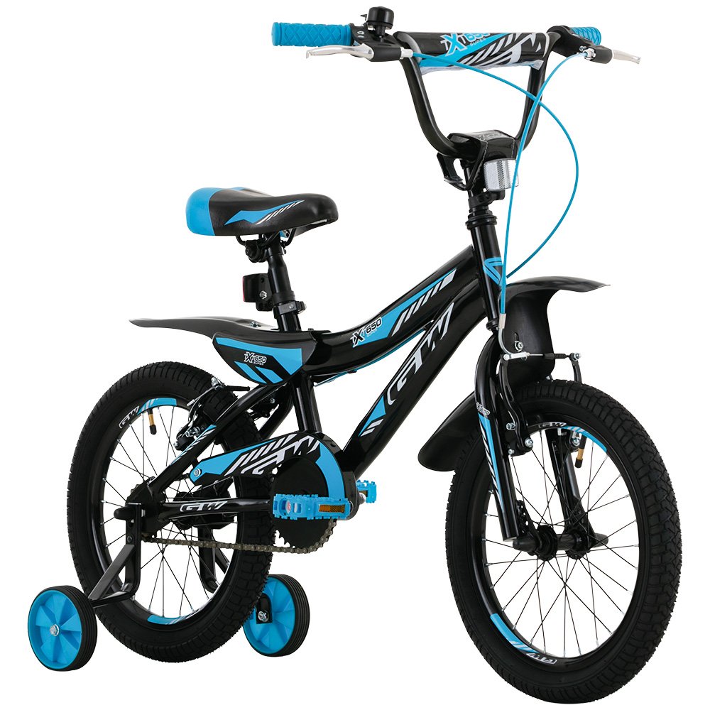Bicicleta para niños rin 16 GW TXT 650, con ruedas auxiliares, marco en acero. Wuilpy Bike.