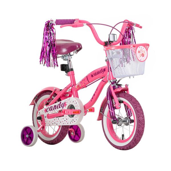 Bicicleta para niñas rin 12 Gw Candy. 2 a 4 años. Rosado. Wuilpy Bike.