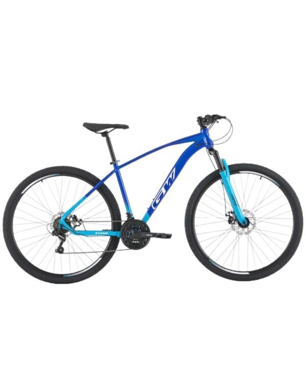 Bicicleta MTB GW Rin 29 Titan Wuilpy Bike Color azul, marco en acero, frenos de disco mecánico, 3x7 velocidades, shimano.