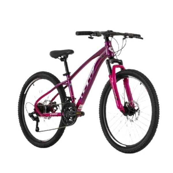 Bicicleta MTB GW Rin 24 Titan Wuilpy Bike Color Rosado Magenta, marco en acero, frenos de disco