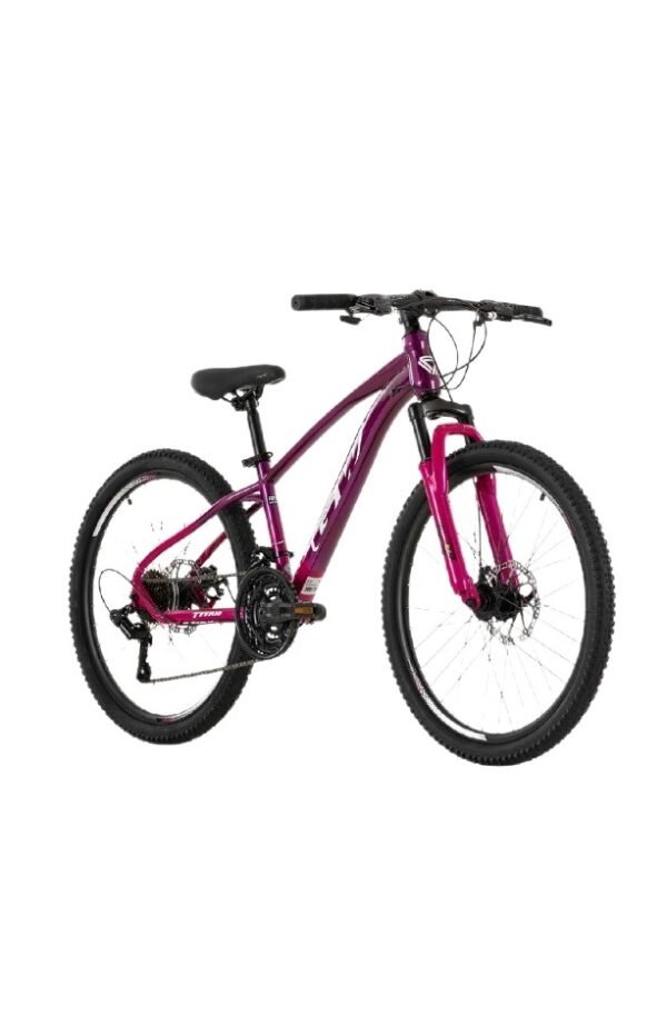 Bicicleta MTB GW Rin 24 Titan Wuilpy Bike Color Rosado Magenta, marco en acero, frenos de disco