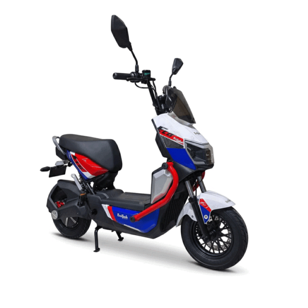 Bicicleta Eléctrica Eco Tech 800w, Batería 60V 20Ah. Color Rojo Azul. Wuilpy Bike.