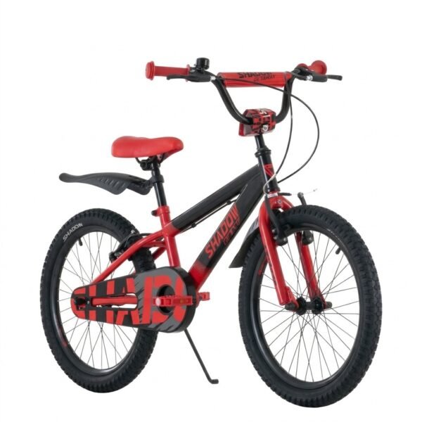 Bicicleta para niños rin 20 GW Shadow color negro y rojo, con guardafangos y paral - Wuilpy Bike