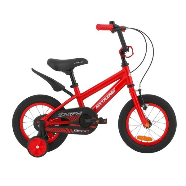 Bicicleta rin 12 GW Extreme para niños color rojo y granate con rueditas auxiliares