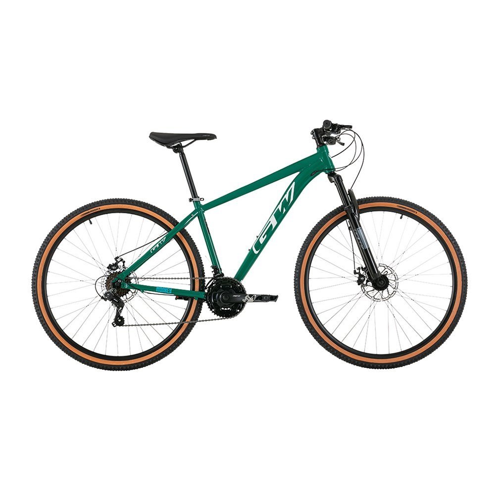 Bicicleta rin 29 de montaña MTB GW Monkey verde oliva y negro, vista lateral – Wuilpy Bike